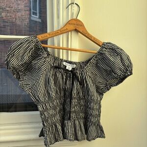 Black & White Gingham Blouse